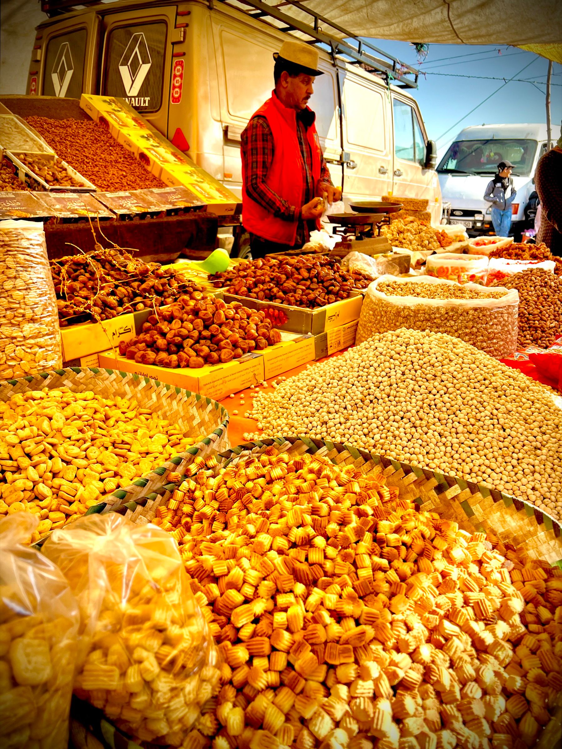 Spices and dried fruit at the Oualidia souk